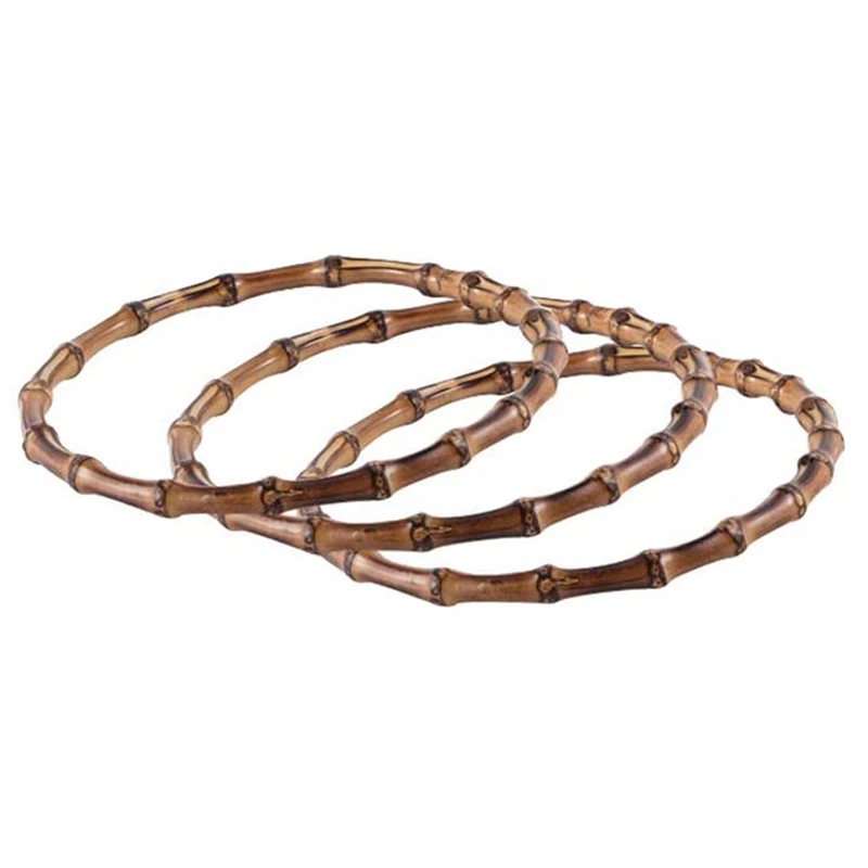 

4 шт бамбуковые прослойки в ручной работы сумки из натуральной кожи ручками натуральный крафт кошелек сумочка ручки, кольца подходит для су...