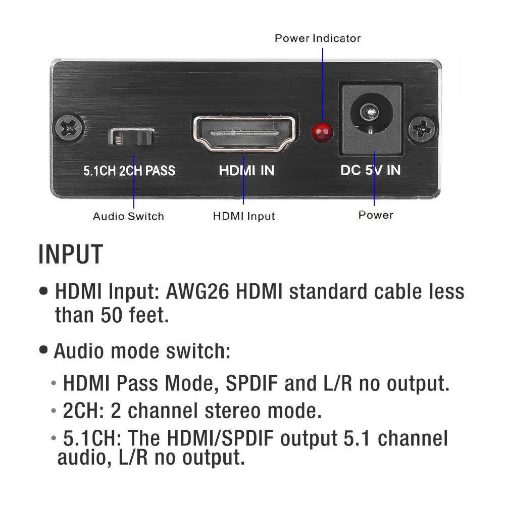 Kebidu 4KX2K HDMI-совместимый аудио экстрактор оптический TOSLINK SPDIF + 3 5 мм стерео