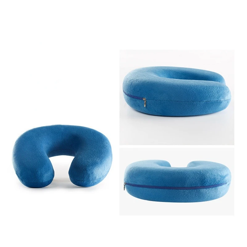 Slow Rebound Memory Cotton U-shaped Pillow Aircraft Travel Cervical Neck Protection Core | Дом и сад