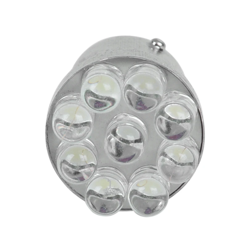 

10 1156 382 1093 BA15S P21W White 9 LED Tail Stop Parking Light Bulb Lamp