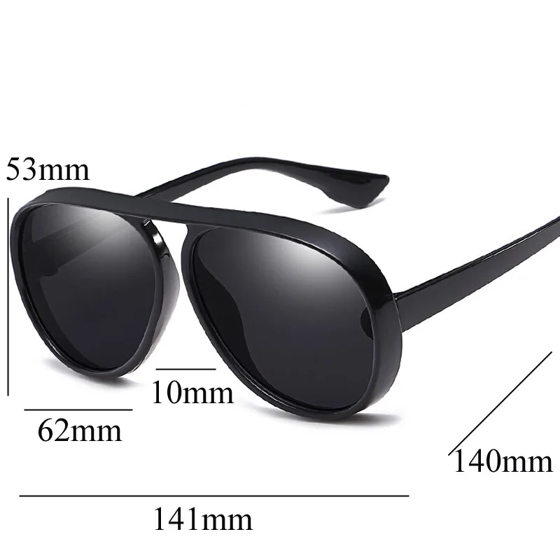 Негабаритные солнцезащитные очки авиаторы для женщин стимпанк большое зеркало в