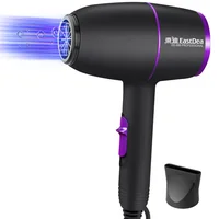 1800W professional hair dryer blow hot air style with Nozzles hot cold air speed adjust Salon Hair Styling Tool