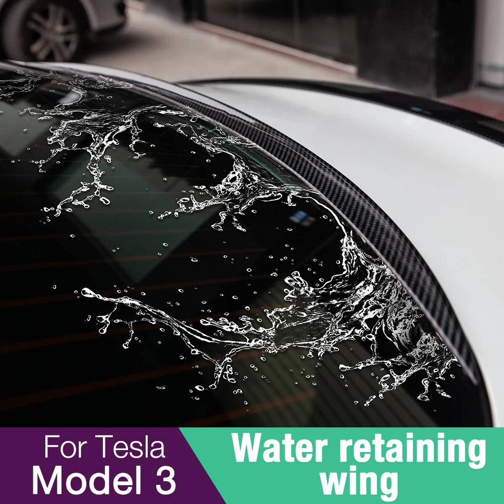 Спойлер Tesla Model 3 черный спойлер из углеродного волокна задний АБС пластика
