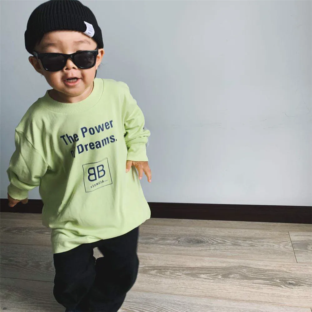 

Boutique Kids Spring Clothing Shirts for Teenage Girls Long Sleeve Luxury Wholesale Brand Clothes Designer Fluorescence Clothing