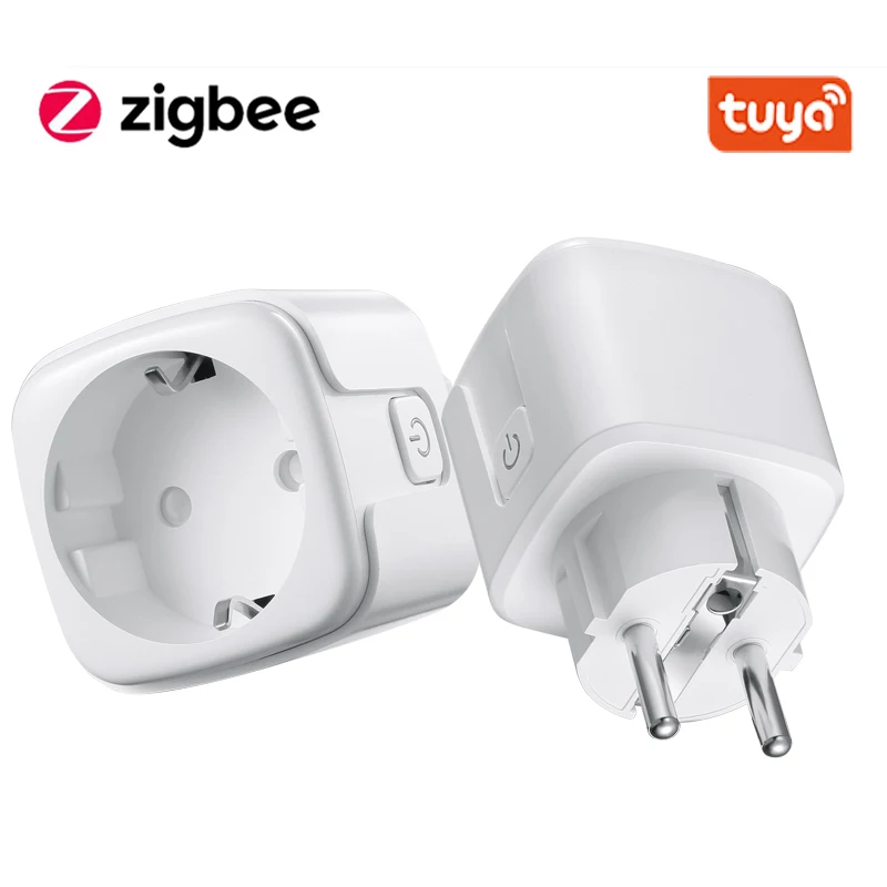 Умная розетка Tuya Zigbee, 16 А, 3680 Вт, совместима с Alexa Home Assistant и Tuya Hub - изображение