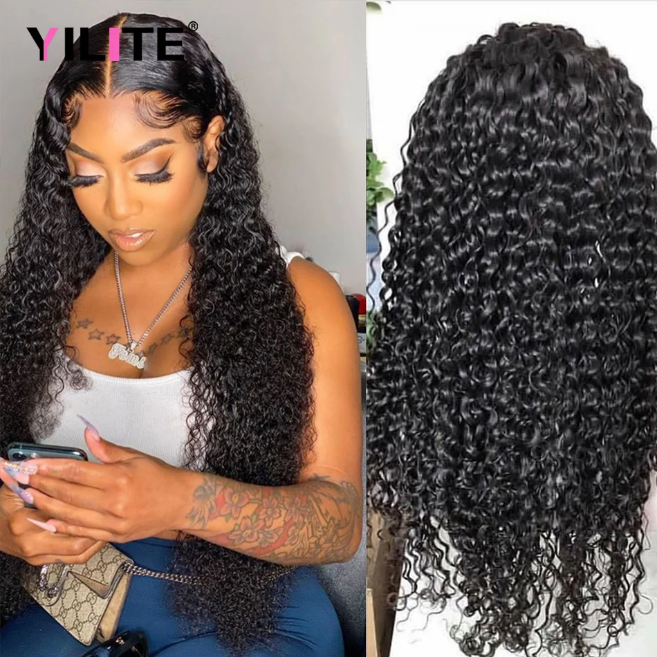

Kinky Curly Peruvian Human Hair 4x4 Lace Closure Wigs Pre Plucked For Women JC Curly 100% Remy Human Hair HD Lace Closure Wigs