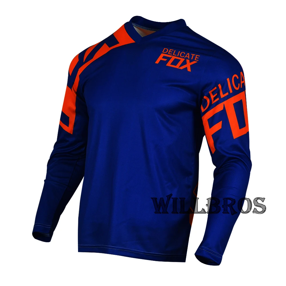 Delicate Fox 180 Race Jersey Mountain Bicycle Offroad Summer T-shirt Racing Long Sleeve Mens | Shirts &amp Tops