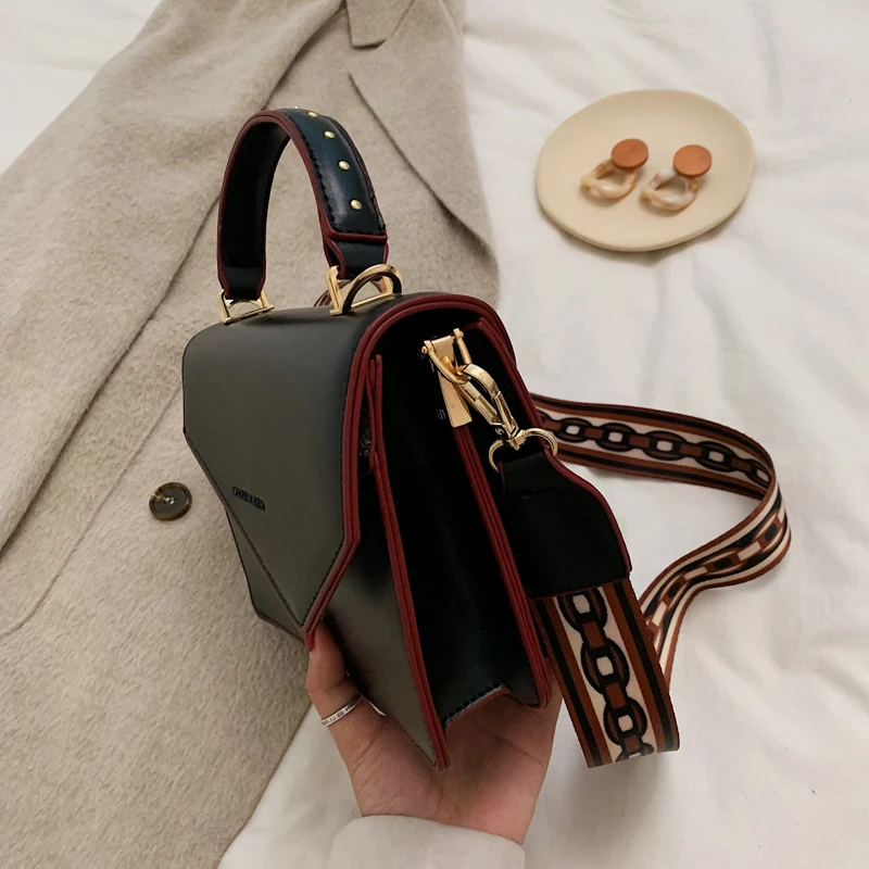 Женская вечерняя сумка через плечо PU2019 новая зимняя с широким плечевым ремнем