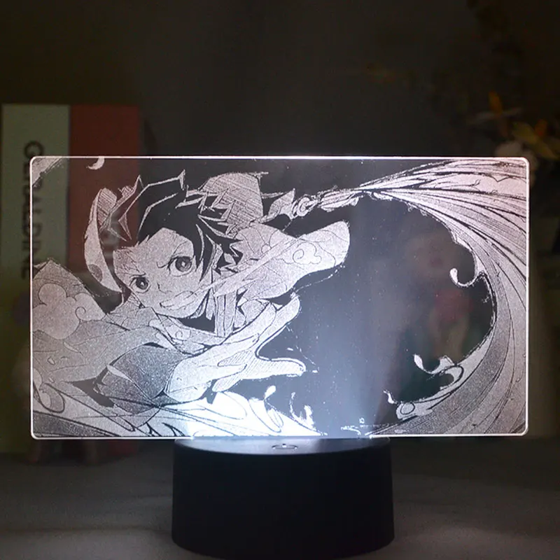 

3d Picture Led Light Kimetsu No Yaiba Tanjiro Kamado Figure Led Night Light for Kids Bedroom Decor Nightlight Demon Slayer Gifts