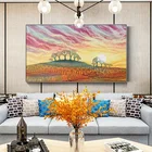 Абстрактная Красочная картина закат пейзаж холст постеры печать современный декор настенные картины для гостиной спальни студии