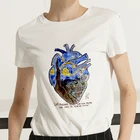 Новинка, летняя футболка в стиле Харадзюку, женская футболка с рисунком Ван Гога, художественная картина маслом, модная футболка, Женская эстетичная футболка, Топы, одежда