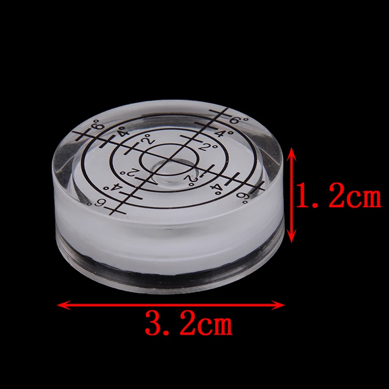 

1Pc 1.2cm/0.47'' Mini Tiny Disc Bubble Spirit Level Ruler Round Circle Circular Measuring Tool