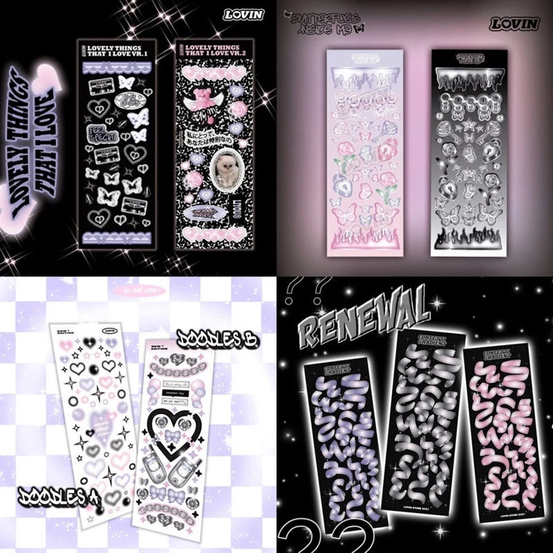 

1pcs Korean Ins Rose Key Laser Stickers Scrapbooking Stick Label Photo Album Planner Aesthetic Stationery Stickers Art Supplies