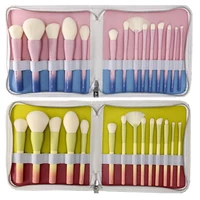 14pcs gradient makeup brushes set comfortable synthetic hair make up brush foundation eye shadow lip brushes with cosmetic bag
