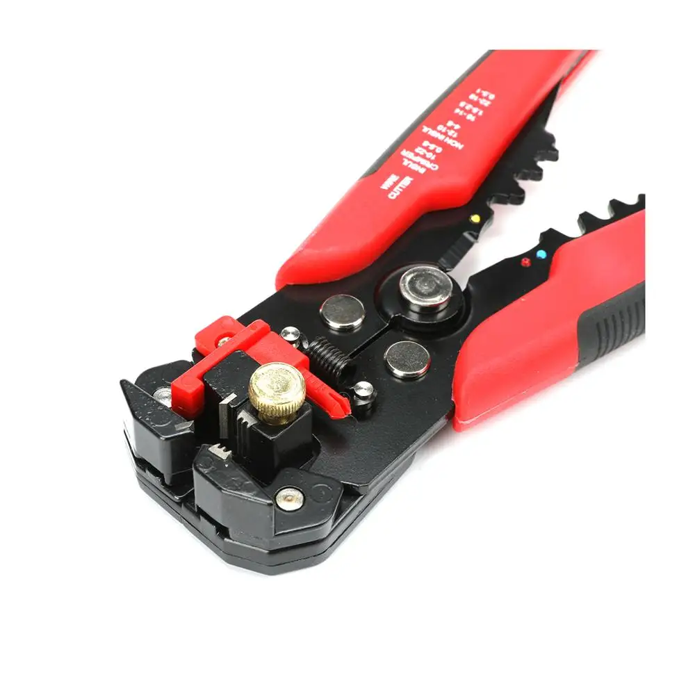 Self-adjusting Cable Cutter Crimper Wire Stripper 3 in 1 Multi Pliers for 0.2~6.0mm Wire Stripping Cutting Crimping 10-24 AWG
