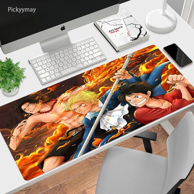 one piece large mouse pad anime gamer gaming xxl mousepad computer accessories big keyboard laptop carpet cartoon desk mouse mat free global shipping