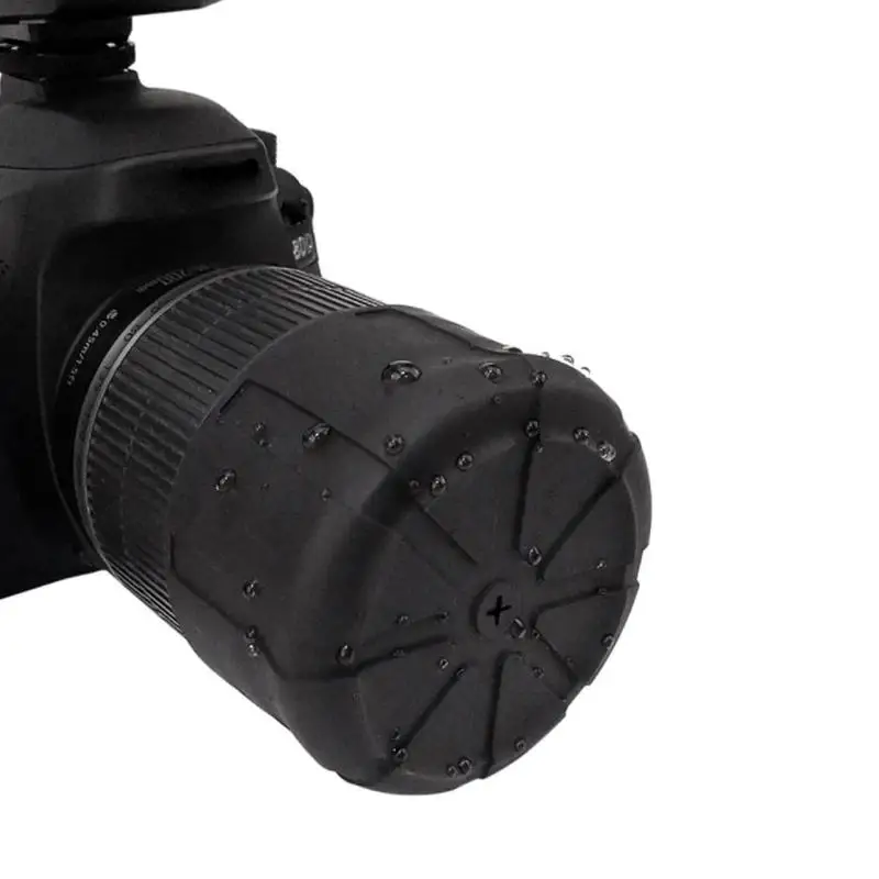 

1Pcs Silicone Universal Rear Lens Cap Cover 62x51mm DSLR Black For All Supplies Camera Accessories O1U2