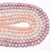 natural freshwater pearls round shape beading high quality loose spacer beads diy elegant necklace bracelet jewelry making 36cm