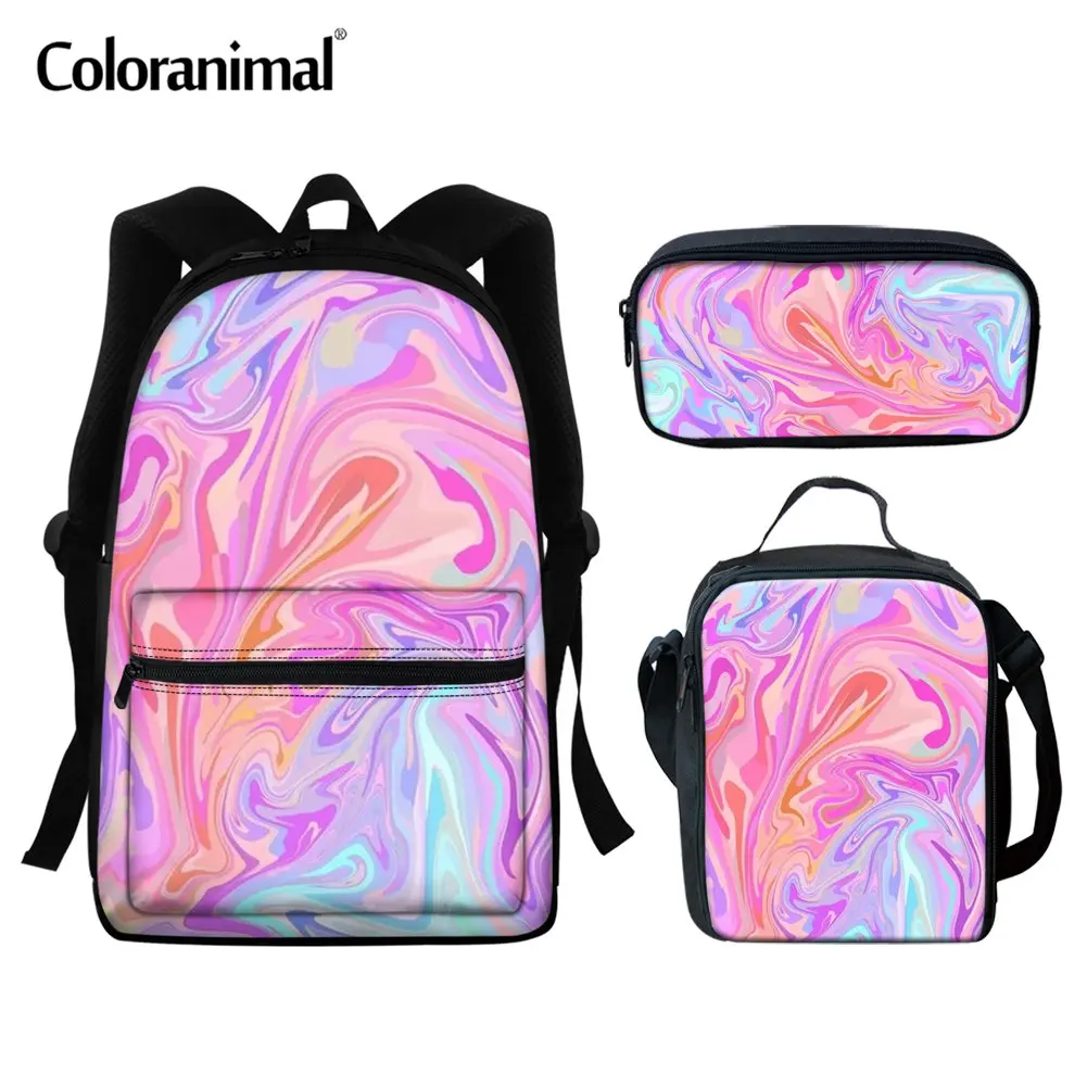 Coloranimal 3 шт./компл. Детский рюкзак с рисунком граффити детская школьная сумка для