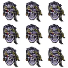 Нашивка в стиле панк термоклейкие нашивки с вышивкой животных на одежду нашивки для одежды полоса Значок Череп термоклейкие нашивки для одежды