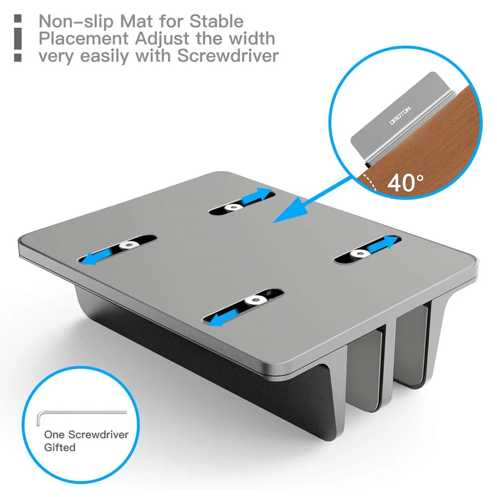 Вертикальная подставка для ноутбука и планшета Macbook Air Pro 13 15 алюминиевая двойная