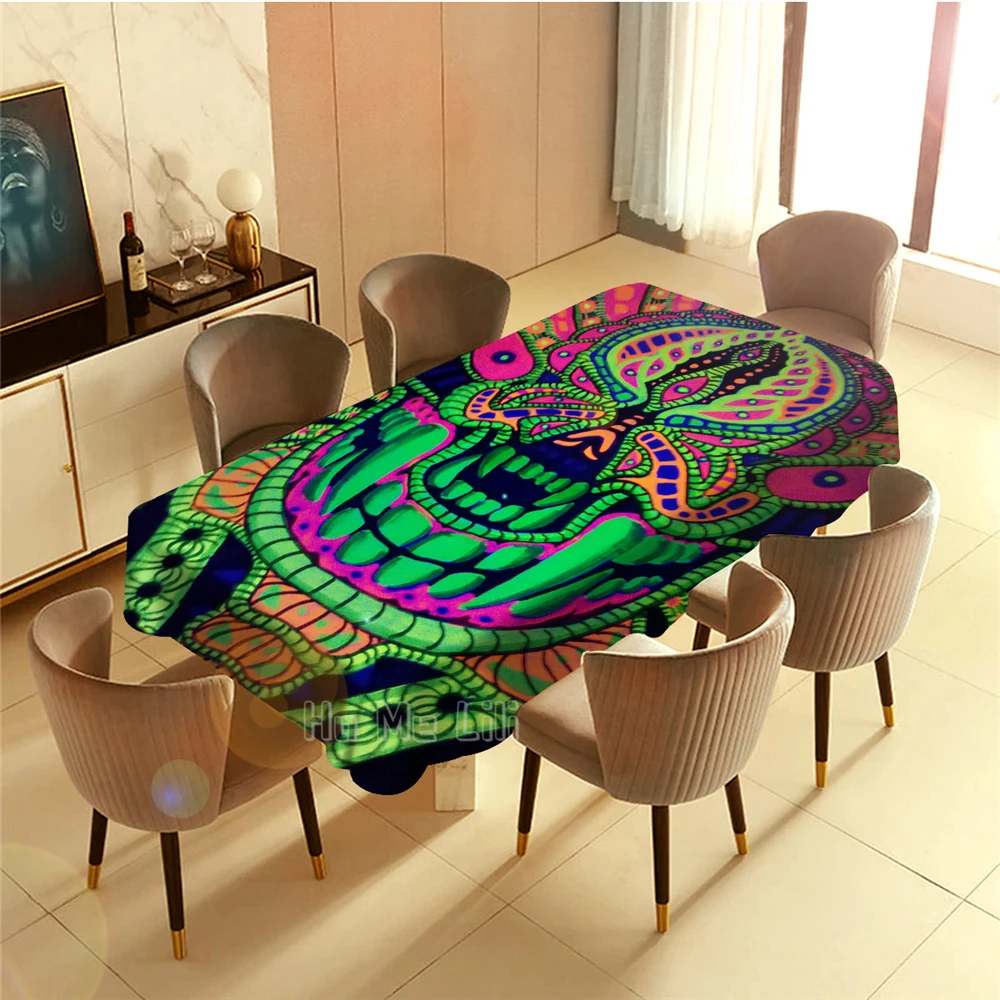 

Psychedelic Hippie Art Painting Tablecloth Indoor And Outdoor Decor