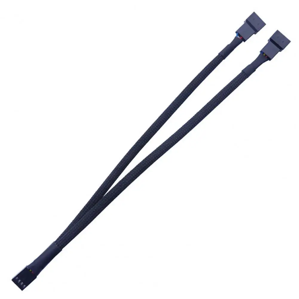 

Кабель-преобразователь 1 в 2 варианта Гибкий Нейлоновый сетчатый PWM 4-контактный Удлинительный кабель для вентилятора чехол для вентилятора ...