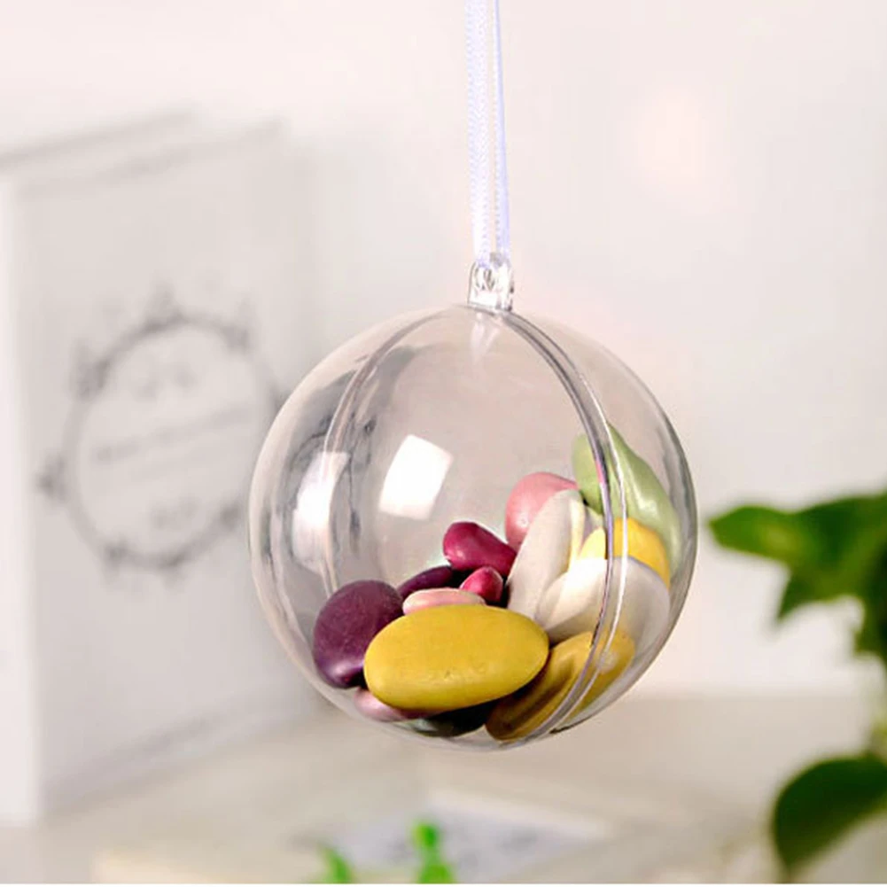 5 шт. Рождественская елка украшение полый декоративный шар прозрачный открытый
