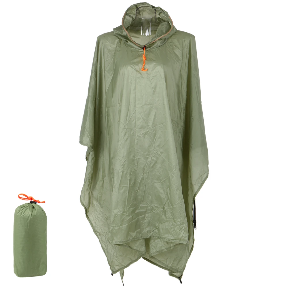 Водонепроницаемое пончо от дождя легкий многоразовый дождевик с капюшоном