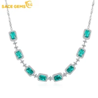 sace gems luxury 100 925 sterling silver emerald necklace for women wedding engagement party boutique jewelry christmas gift