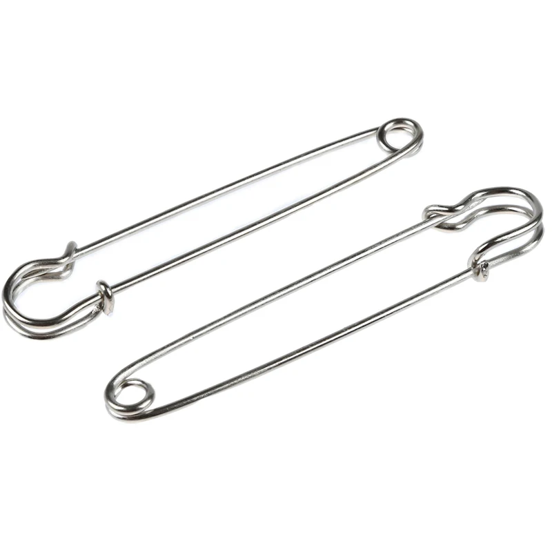

10 PCS 4 Inch Large Metal Safety Pin--Big and Strong Enough to Hold Heavy-Weight Fabrics and Materials Canvas, Leather, Upholste