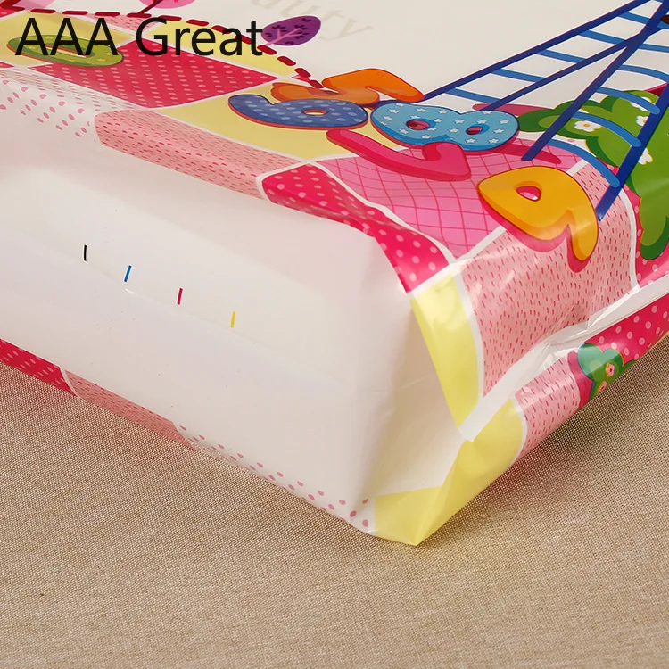 

100Pcs/Lot Beautiful Gift Bags Plastic Pouches Shopping Gift Package Bag Handle Birthday Wedding Party Clothes Shoes Supermarket