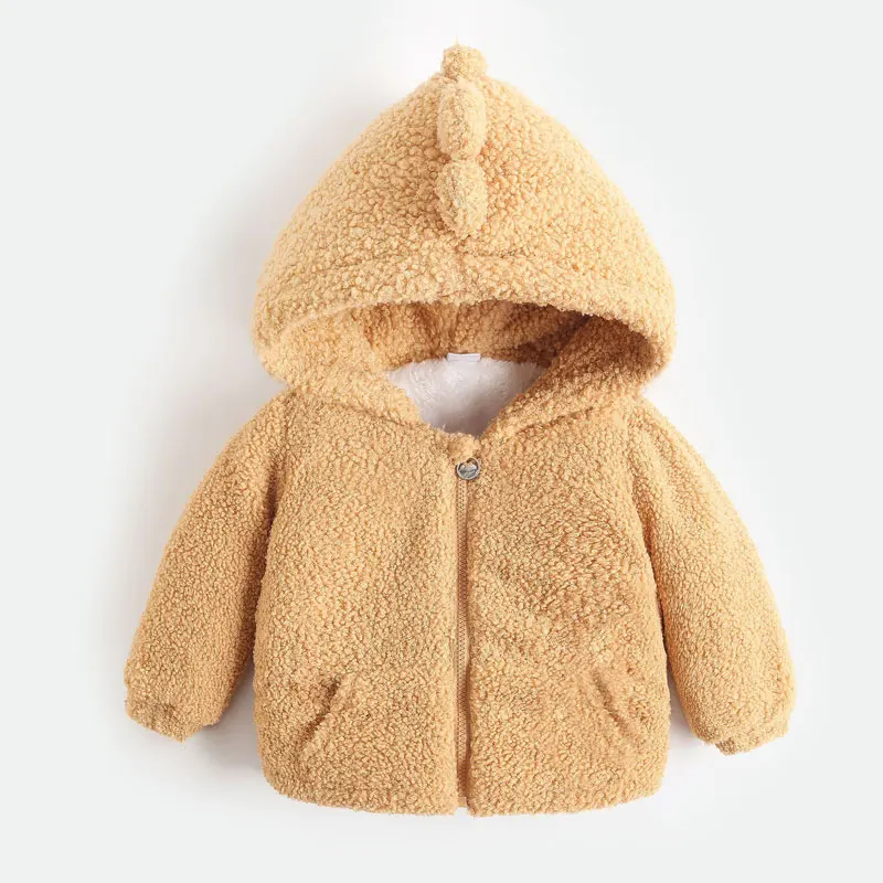 

Winter Warm Toddler Girl Coat Solid Color Kids Jackets for Boys Long Sleeve Hoodie Children Clothing Girls Jackets 1-5 Years
