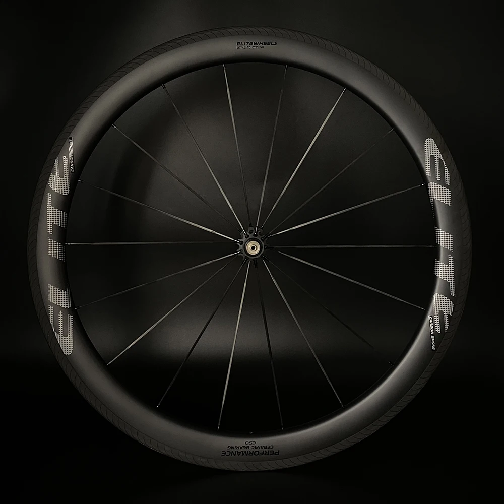Колеса ELITEWHEELS 700c PE дорожные карбоновые спицевые колеса 40 45 50 бескамерные