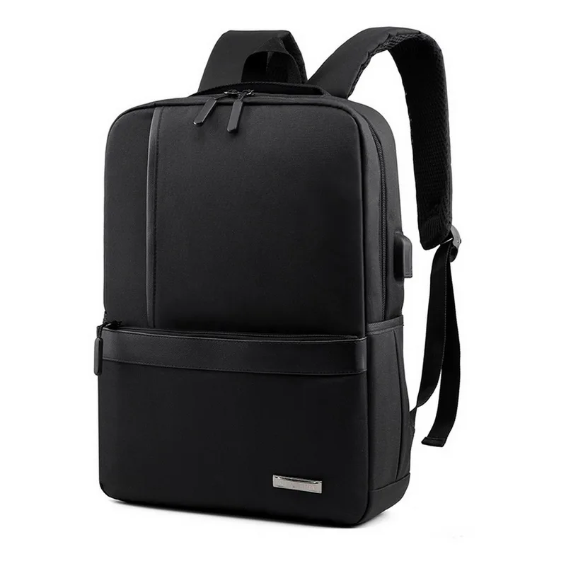 D Black Litthing мужские сумки для ноутбука рюкзак для ноутбука зарядка через Usb компьютер рюкзак рюкзаки для подростков Повседневный стиль сумки большой мужская деловая дорожная сумка Mochila - Цвет: D Black