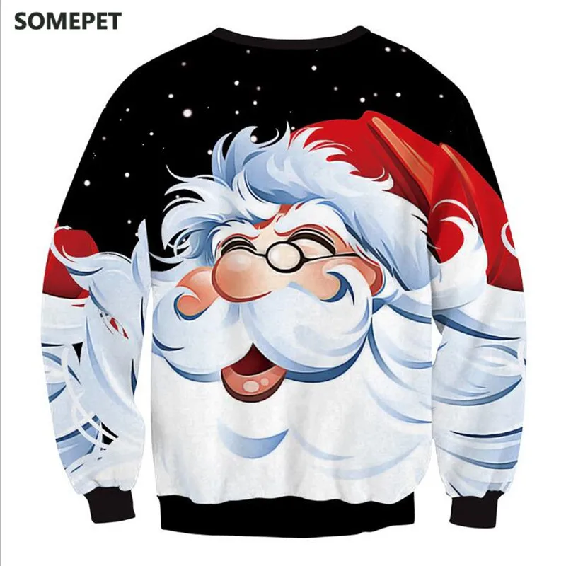 Christmas Sweaters Men Women Holiday Christmas Tree Reindeer Snowflakes Sweater Pullover Jumpers 3D Funny Xmas Sweatshirt