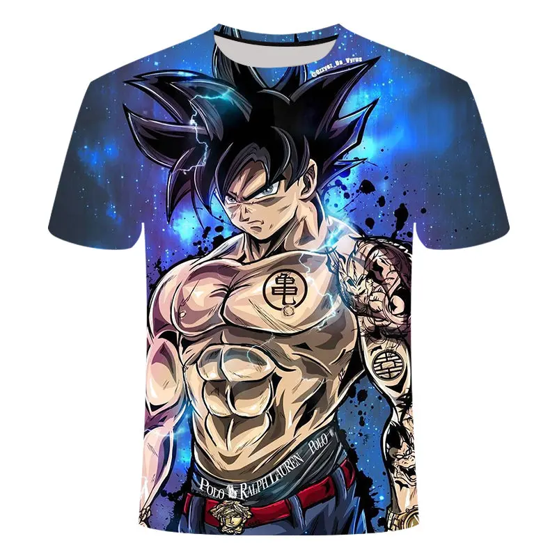 

New Boy Clothing Anime T-shirt Summer Men's T-shirt 3D Fashion Top T-shirt Men's Large Size Street