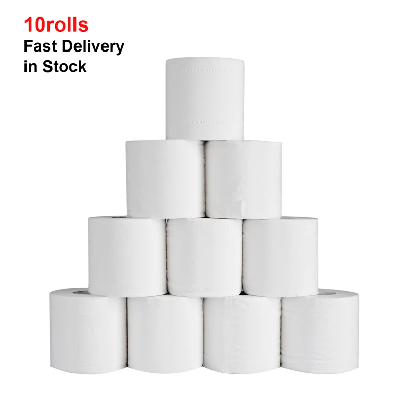 10 рулонов белая туалетная бумага рулон шелковистая гладкая мягкая Премиум 4