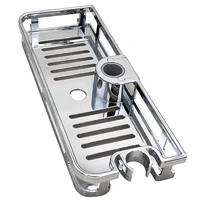 removable bathroom tray stand storage rack organizer anti bacteria rectangle shower shelf lifting rod no drilling