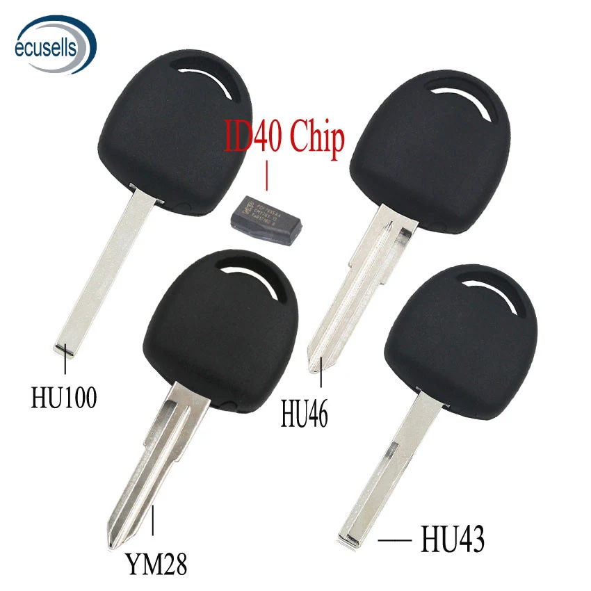 Корпус ключа транспондера с чипом ID40 для Opel HU43 HU100 YM82 HU46 - Цена: 0