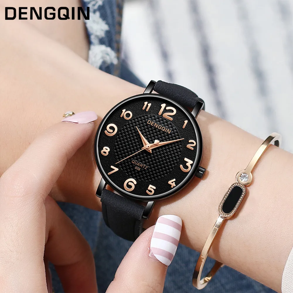 Часы наручные женские водонепроницаемые с кожаным ремешком 2018|Женские часы| |