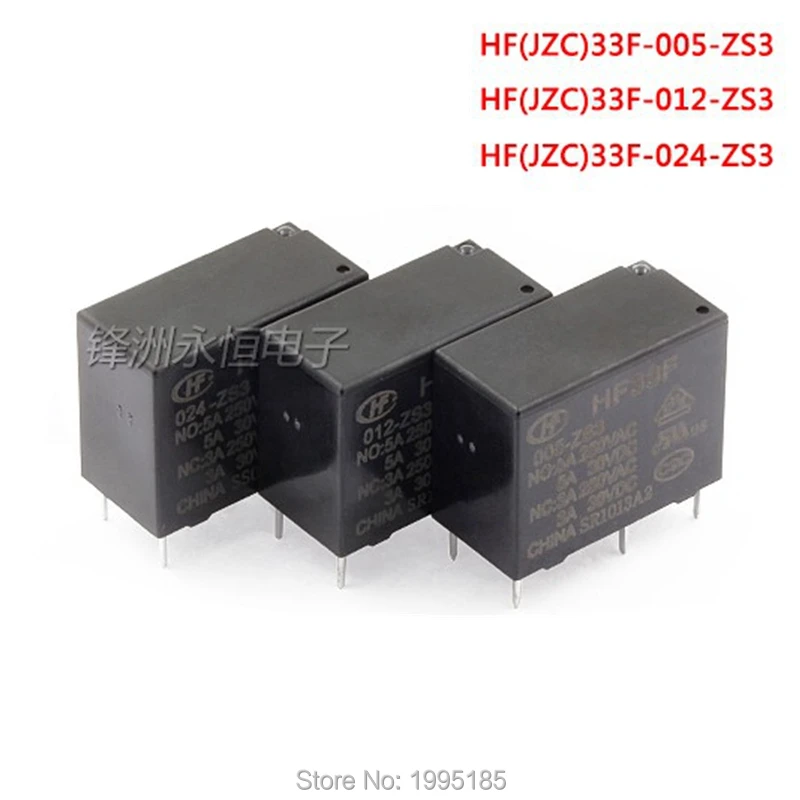 1 шт. реле JZC HF 33F-005-ZS3 33F-012-ZS3 33F-024-ZS3 5 В 12 24 в 5-pin 5A 250VAC HongFa | Строительство и ремонт