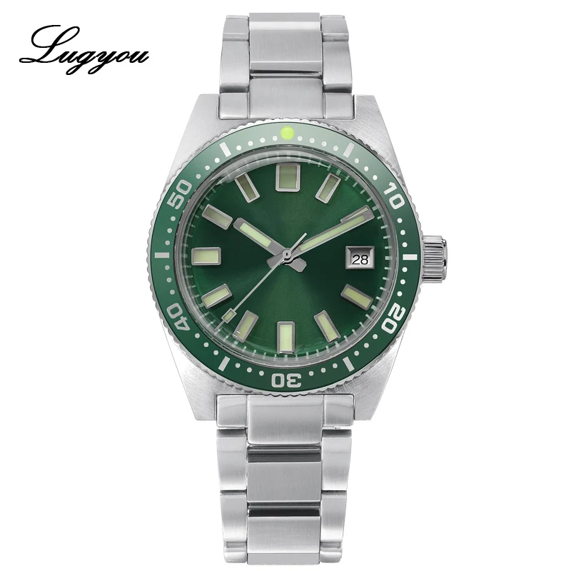 B Gre Ceramic Nologo Lugyou San Martin 62Mas мужские часы для ныряльщиков автоматические механические часы из нержавеющей стали с сапфировым вращающимся ободком 20 атм металлический браслет SLN - Цвет: B Gre Ceramic Nologo
