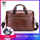 Портфель BULLCAPTAIN мужской из воловьей кожи, модная повседневная сумка-мессенджер в стиле ретро, портативный портфель