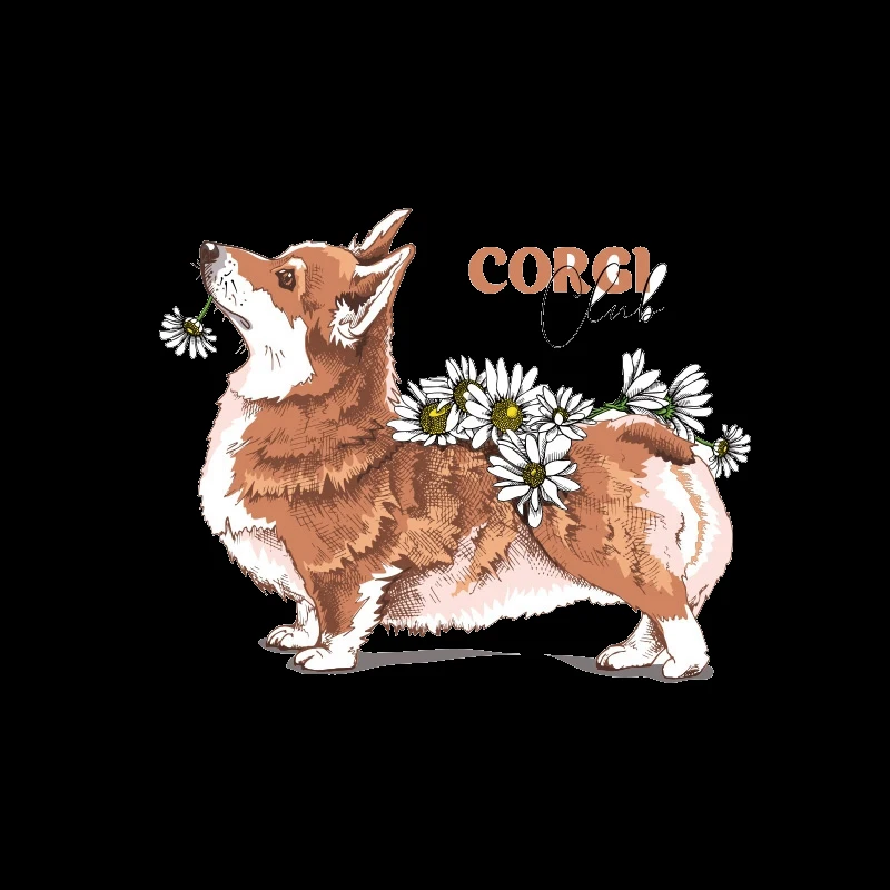 

1PCS Cartoon Cute Flower Corgi Dog Pet Patch Iron on Transfer Washable Stickers on Clothes Applique DIY Heat Transfer Patches