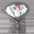 2022 одеяло для новорожденного младенца вязанный крючком зимний теплый спальный мешок вязаный накидка полосатый наряд модный съемный