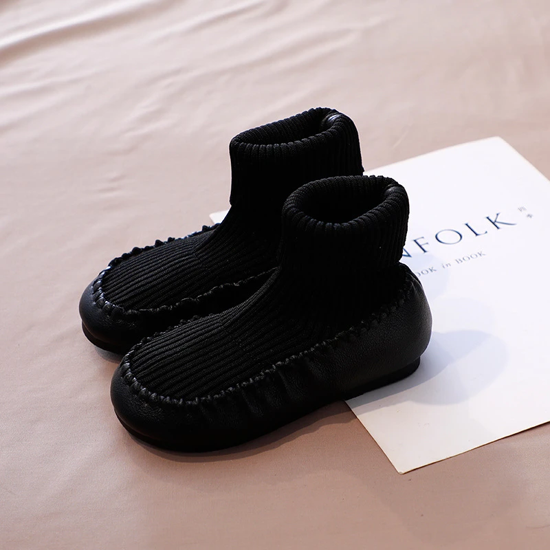 CNFSNJ/2019 г. Новые осенне-зимние ботинки с эластичными рукавами для мальчиков