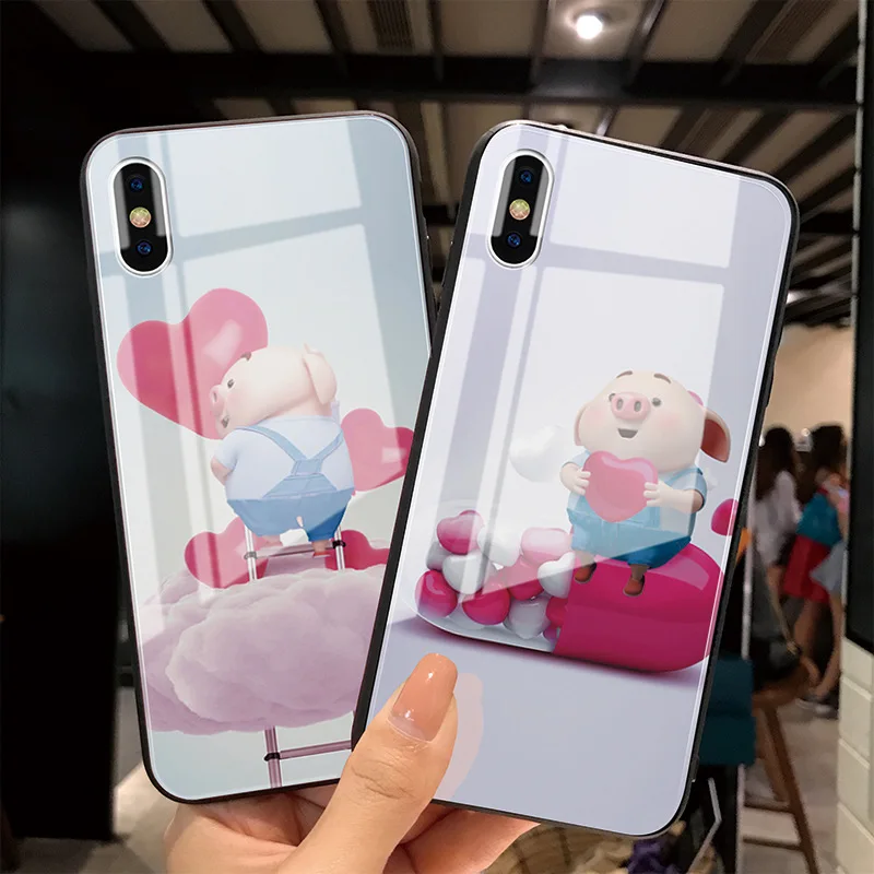 Чехол для iPhone 11 Pro Max i8 Plus i7 i6 i6s милое закаленное стекло Fpr Huawei P30 Pro|Бамперы| |