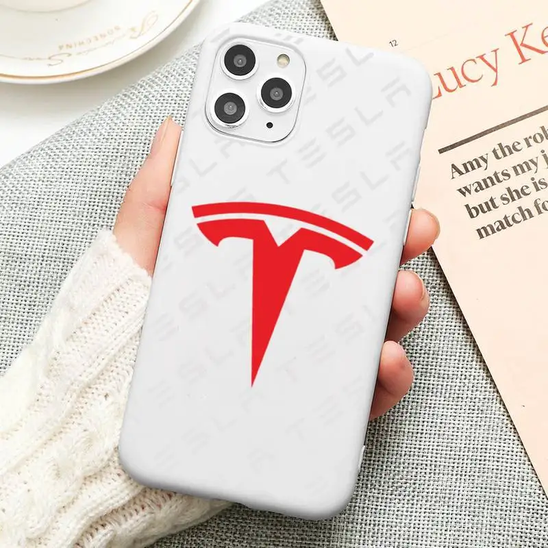 Роскошный автомобильный брендовый чехол Tesla для iphone 12 11 Pro Max Mini XS 8 7 6 6S Plus X SE 2020 XR