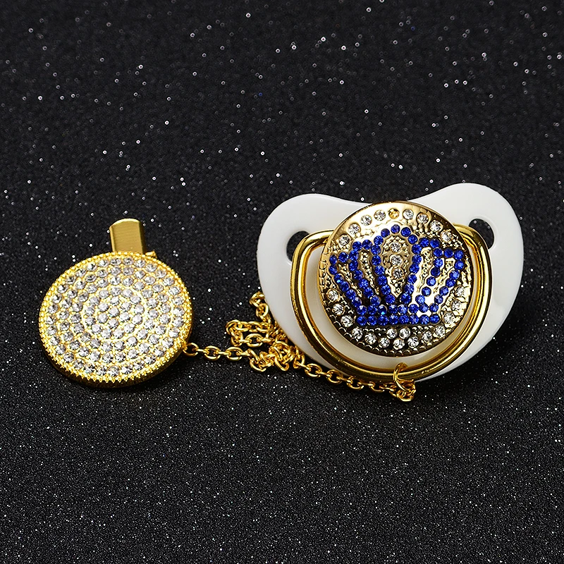 BLING bling Корона Стразы детская белая соска/соски/манекен/кокка/chupeta детский подарок